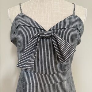 Striped Black and White Romper, Junior Large